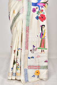 TUSSAR SILK KANTHA SAREE