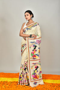 TUSSAR SILK KANTHA SAREE
