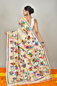 TUSSAR SILK KANTHA SAREE