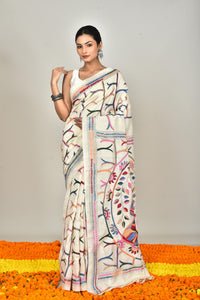 TUSSAR SILK KANTHA SAREE