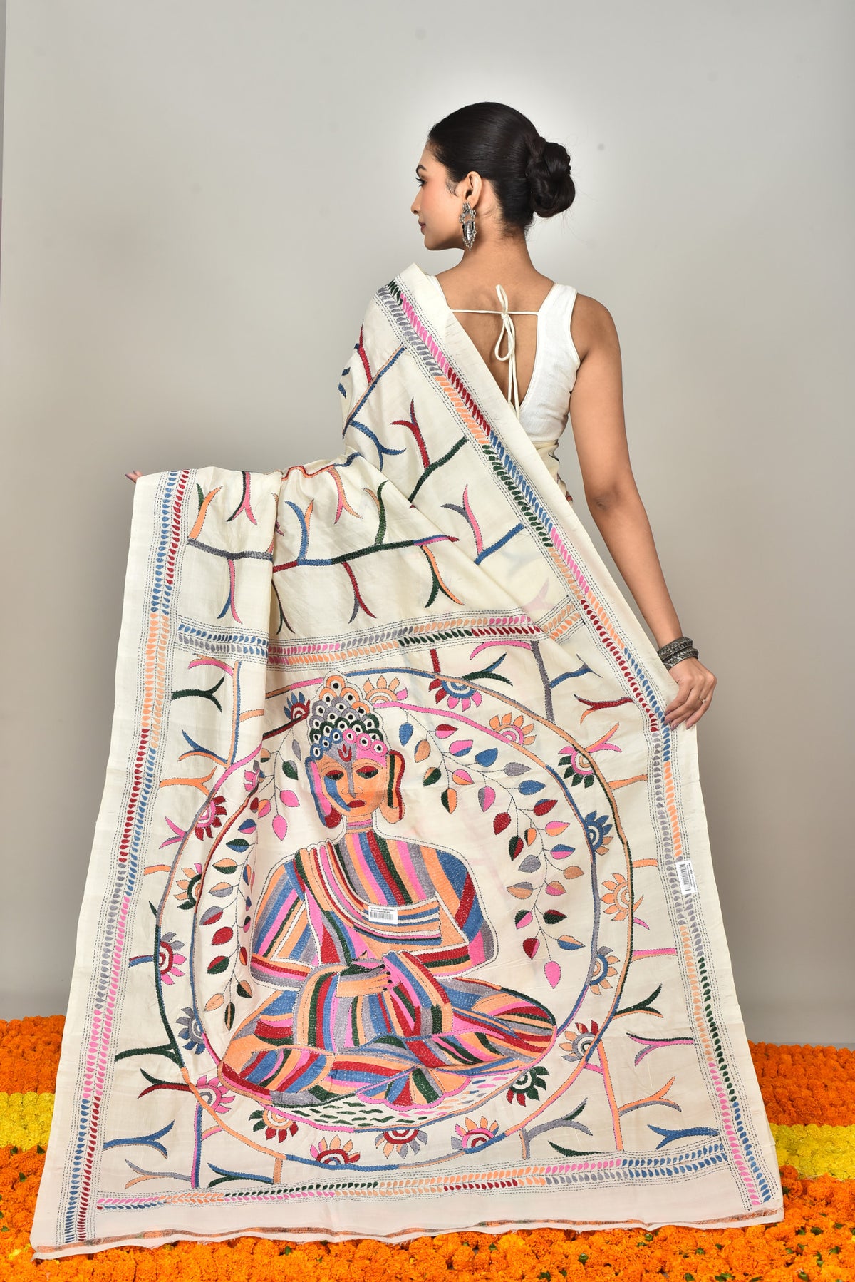TUSSAR SILK KANTHA SAREE