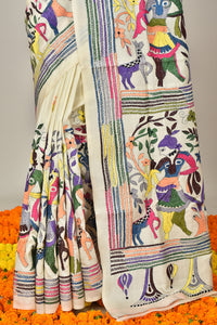 TUSSAR SILK KANTHA SAREE