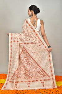 TUSSAR SILK KANTHA SAREE