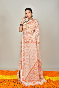 TUSSAR SILK KANTHA SAREE