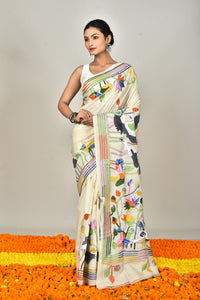 TUSSAR SILK KANTHA SAREE