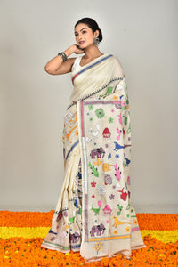 TUSSAR SILK KANTHA SAREE