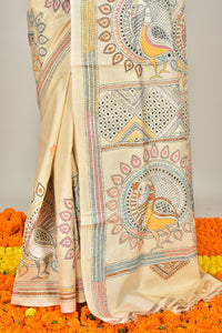 TUSSAR SILK KANTHA SAREE