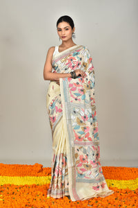 TUSSAR SILK KANTHA SAREE
