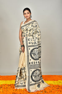 TUSSAR SILK KANTHA SAREE