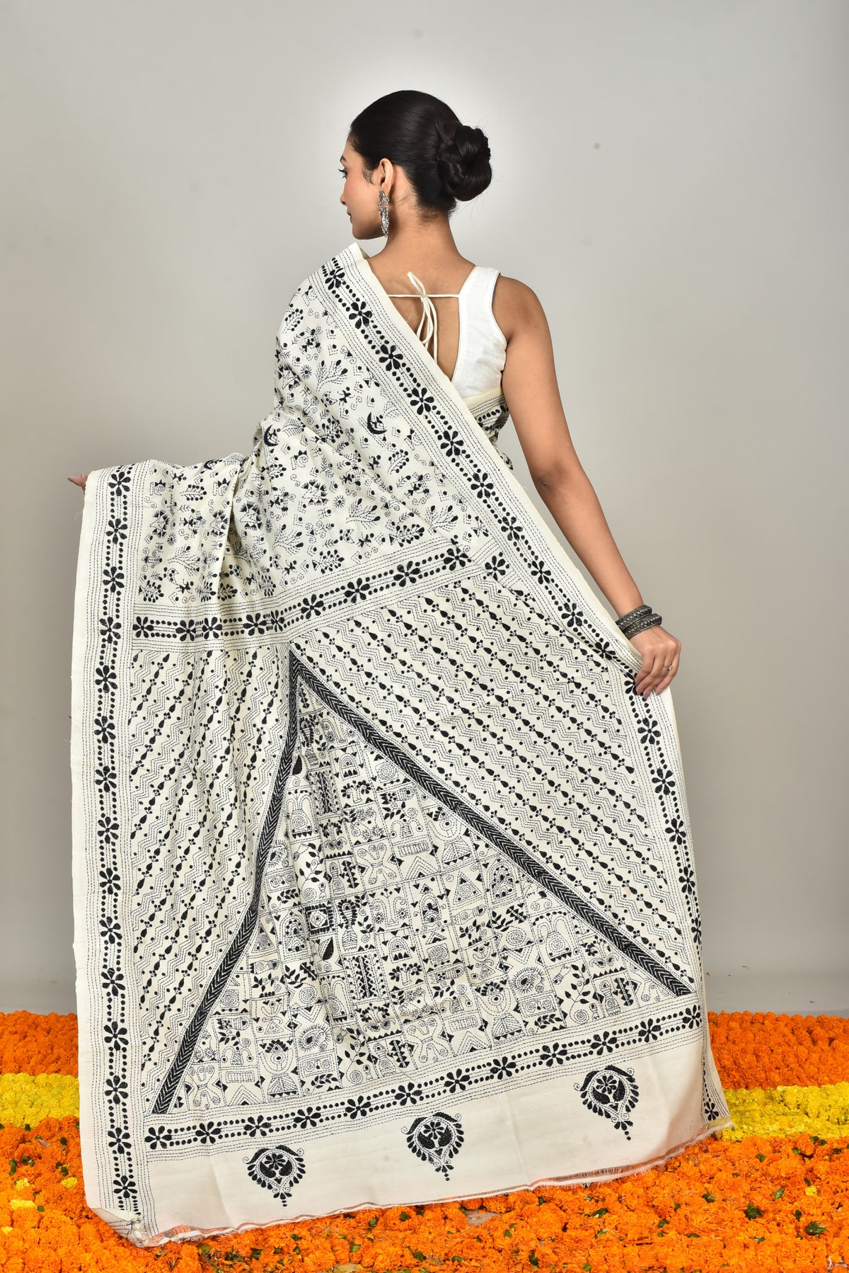TUSSAR SILK KANTHA SAREE