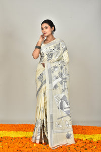 TUSSAR SILK KANTHA SAREE