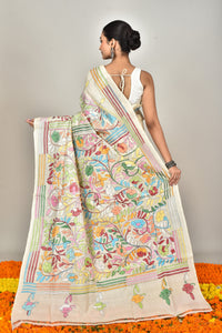 TUSSAR SILK KANTHA SAREE