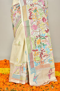 TUSSAR SILK KANTHA SAREE