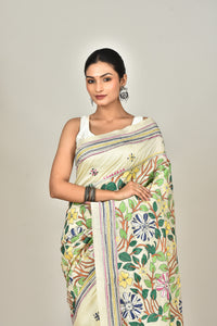 TUSSAR SILK KANTHA SAREE