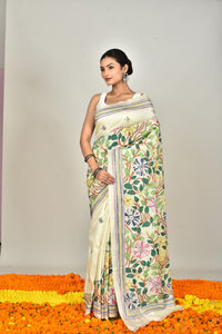 TUSSAR SILK KANTHA SAREE