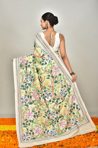 TUSSAR SILK KANTHA SAREE