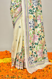 TUSSAR SILK KANTHA SAREE