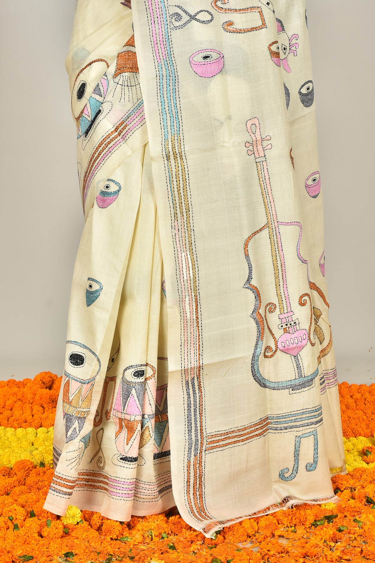 TUSSAR SILK KANTHA SAREE