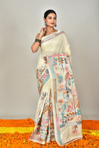 TUSSAR SILK KANTHA SAREE