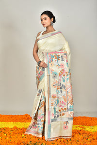 TUSSAR SILK KANTHA SAREE