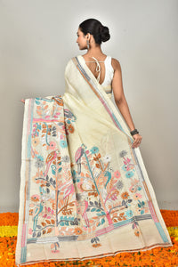 TUSSAR SILK KANTHA SAREE