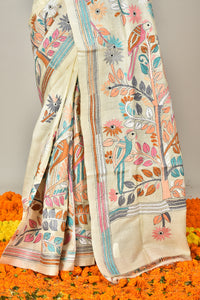 TUSSAR SILK KANTHA SAREE