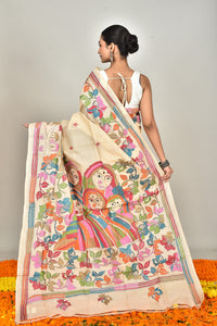 TUSSAR SILK KANTHA SAREE