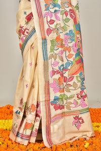 TUSSAR SILK KANTHA SAREE