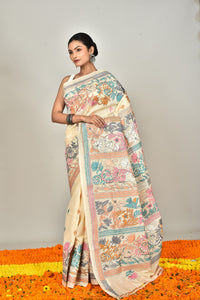 TUSSAR SILK KANTHA SAREE