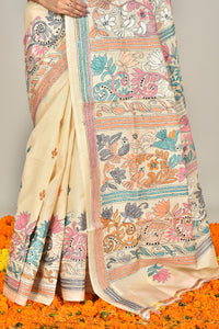 TUSSAR SILK KANTHA SAREE
