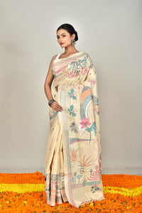 TUSSAR SILK KANTHA SAREE