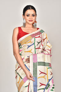 TUSSAR SILK KANTHA SAREE