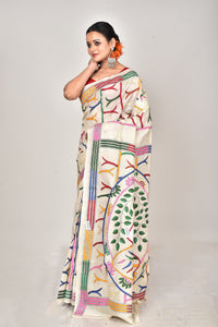 TUSSAR SILK KANTHA SAREE