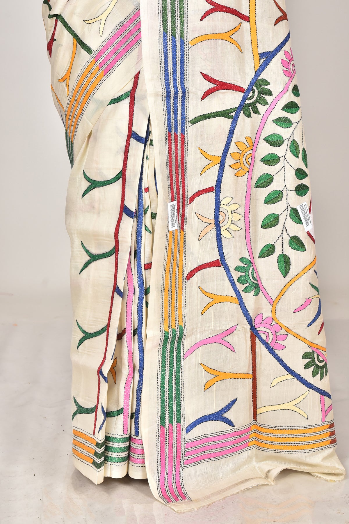 TUSSAR SILK KANTHA SAREE