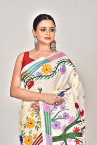 TUSSAR SILK KANTHA SAREE