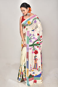 TUSSAR SILK KANTHA SAREE