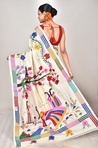 TUSSAR SILK KANTHA SAREE
