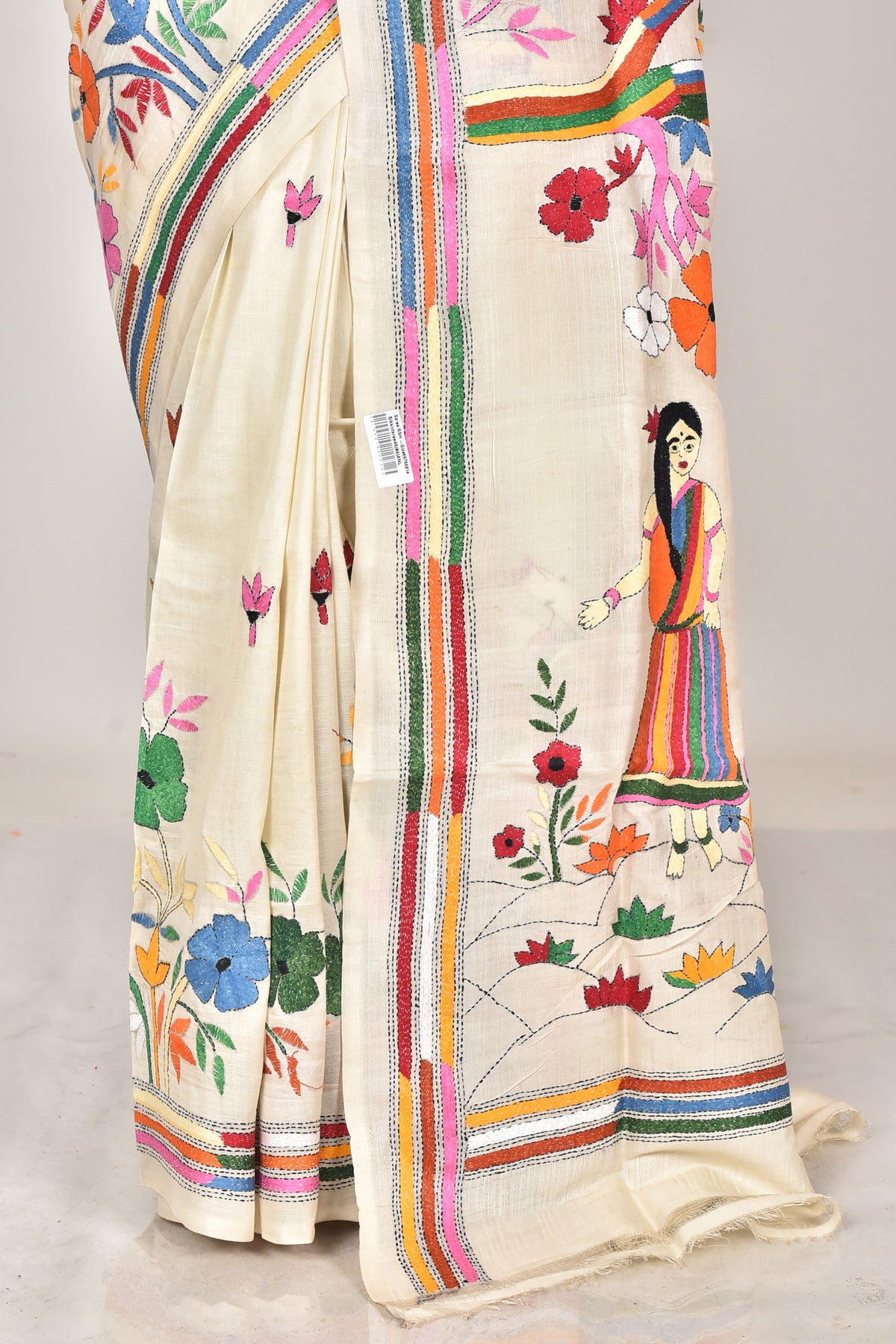 TUSSAR SILK KANTHA SAREE