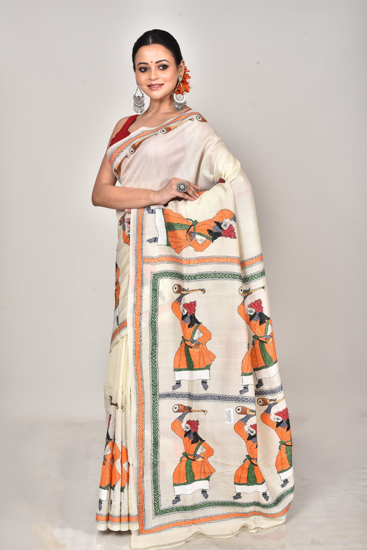TUSSAR SILK KANTHA SAREE