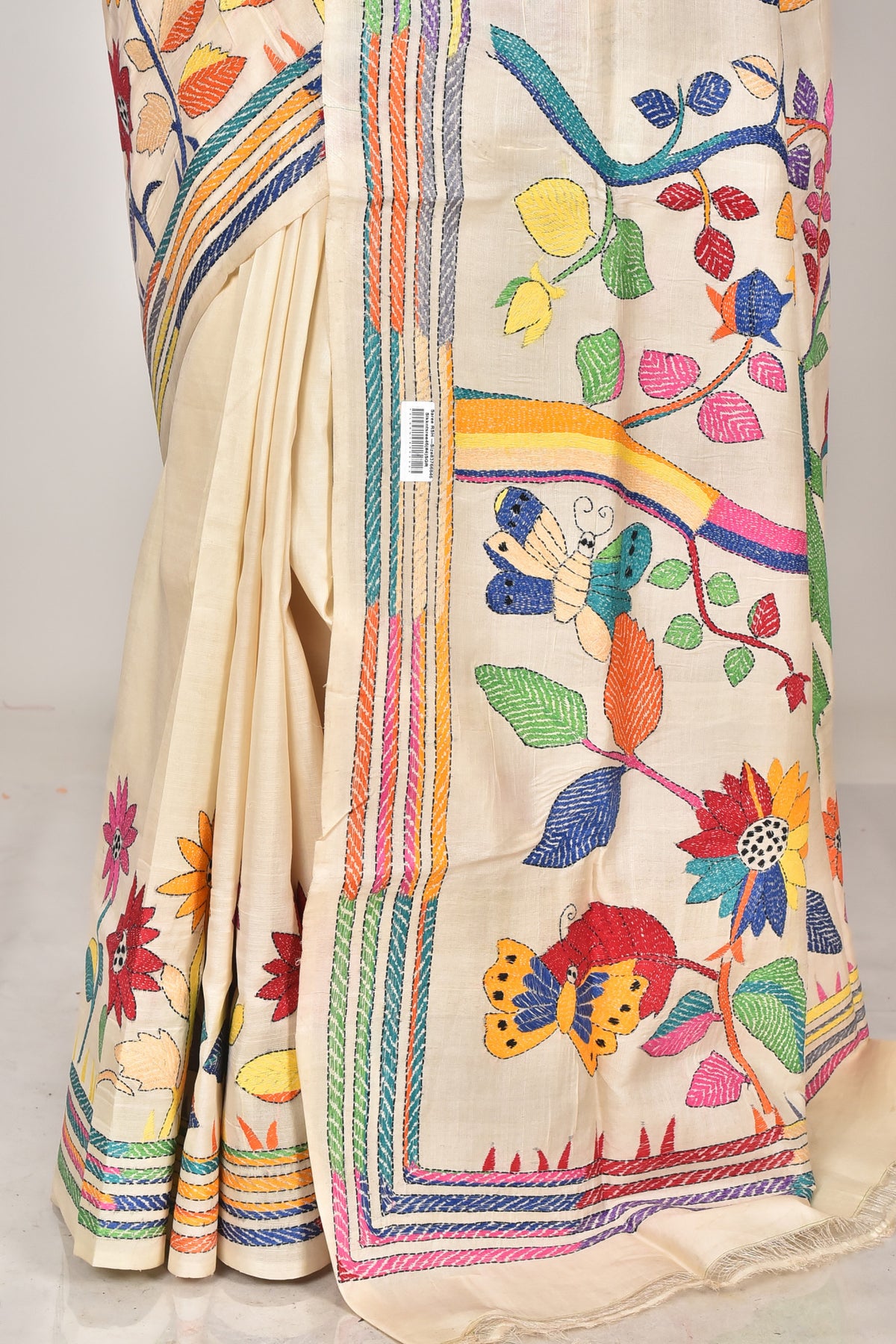 TUSSAR SILK KANTHA SAREE