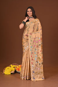 UTSAVRANG BLENDED SILK KANTHA SAREE