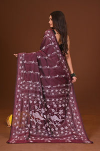 UTTORON BLENDED SILK KANTHA SAREE