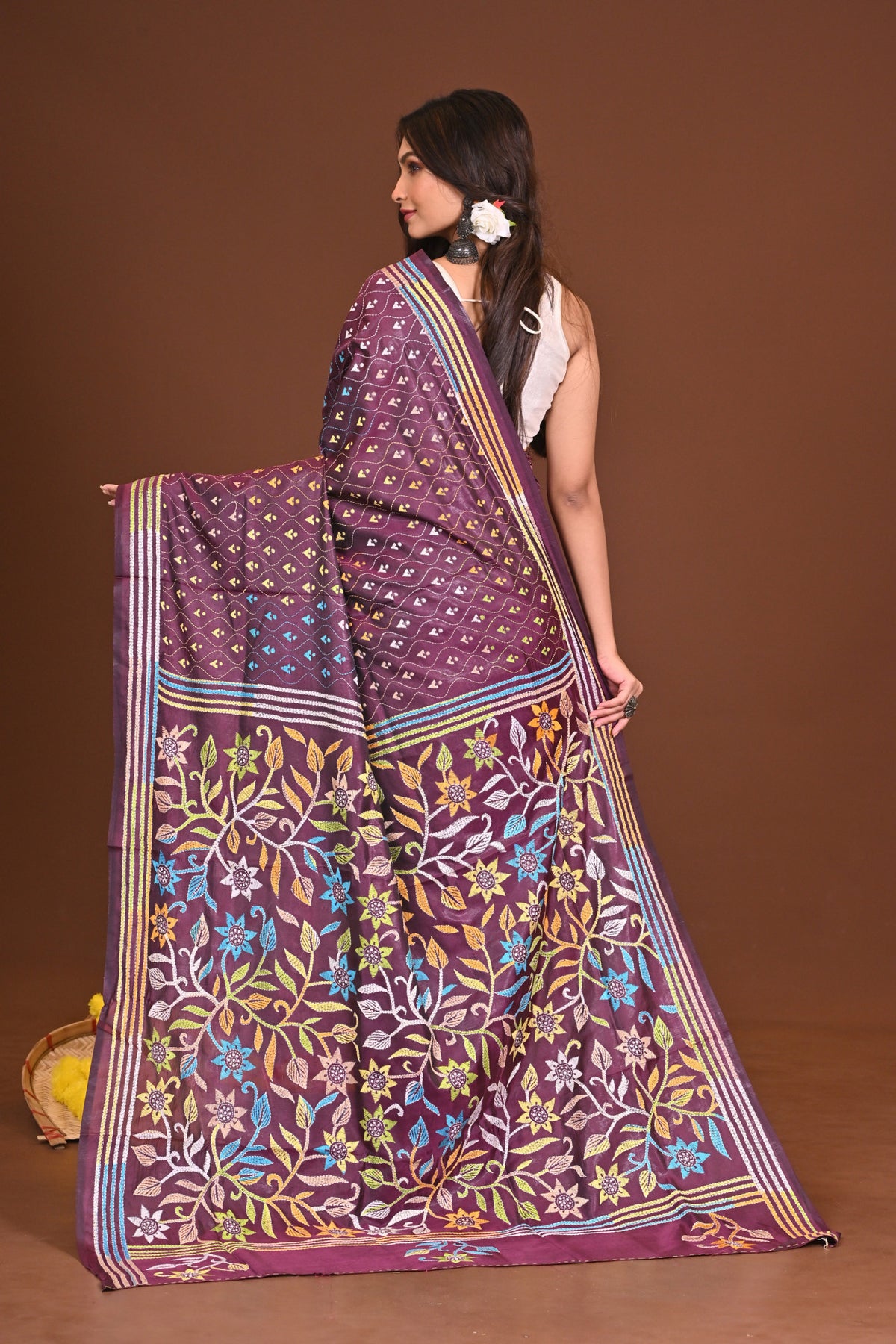 VANDANA BLENDED SILK KANTHA SAREE