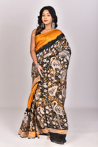 Women's Batik Silk Saree With Blouse Piece