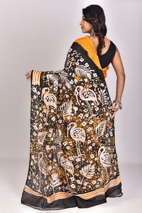 Women's Batik Silk Saree With Blouse Piece