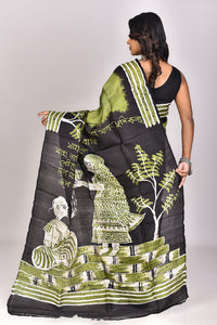 Women's Batik Silk Saree With Blouse Piece