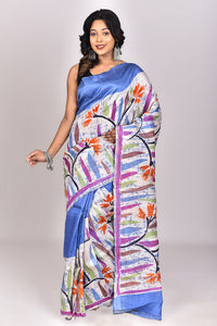 Women's Batik Silk Saree With Blouse Piece