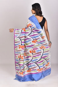 Women's Batik Silk Saree With Blouse Piece