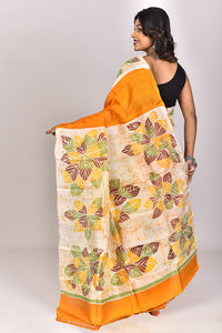 Women's Batik Silk Saree With Blouse Piece