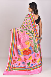 Women's Batik Silk Saree With Blouse Piece